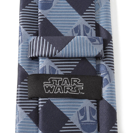 Star Wars Mandalorian Blue and Black Plaid Tie Star Wars Ties - Paul Malone.com