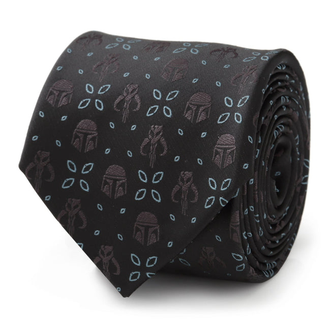 Star Wars Mandalorian Motif Black Tie Star Wars Ties - Paul Malone.com