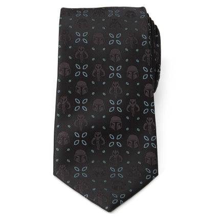 Star Wars Mandalorian Motif Black Tie Star Wars Ties - Paul Malone.com