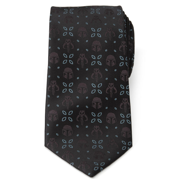 Star Wars Mandalorian Motif Black Tie Star Wars Ties - Paul Malone.com