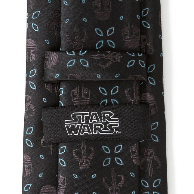 Star Wars Mandalorian Motif Black Tie Star Wars Ties - Paul Malone.com