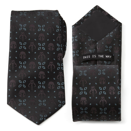 Star Wars Mandalorian Motif Black Tie Star Wars Ties - Paul Malone.com