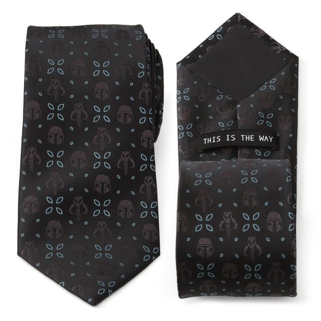 Star Wars Mandalorian Motif Black Tie Star Wars Ties - Paul Malone.com