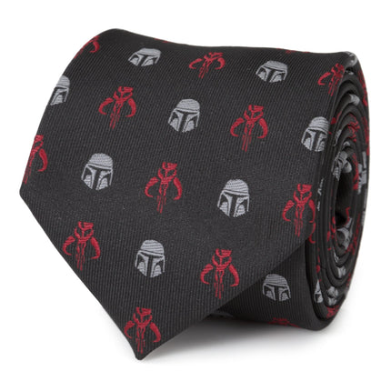 Star Wars Mandalorian and Mythosaur Red and Black Tie Star Wars Ties - Paul Malone.com