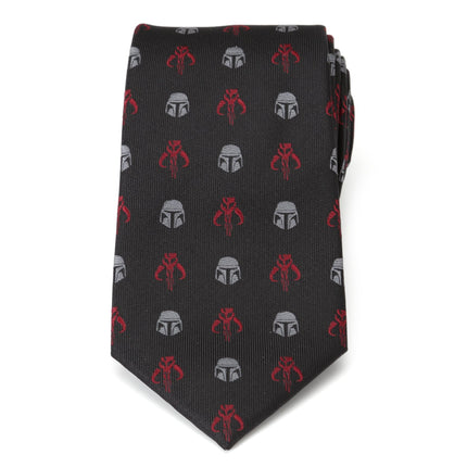 Star Wars Mandalorian and Mythosaur Red and Black Tie Star Wars Ties - Paul Malone.com