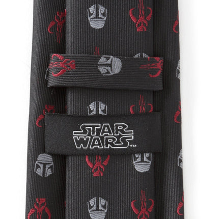 Star Wars Mandalorian and Mythosaur Red and Black Tie Star Wars Ties - Paul Malone.com
