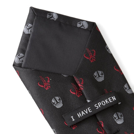 Star Wars Mandalorian and Mythosaur Red and Black Tie Star Wars Ties - Paul Malone.com