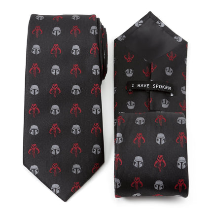 Star Wars Mandalorian and Mythosaur Red and Black Tie Star Wars Ties - Paul Malone.com