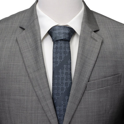 Star Wars Mandalorian Blue Dotted Striped Tie Star Wars Ties - Paul Malone.com