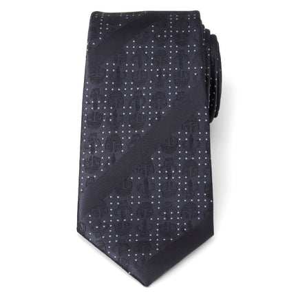 Star Wars Mandalorian Blue Dotted Striped Tie Star Wars Ties - Paul Malone.com