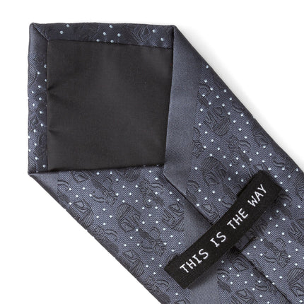 Star Wars Mandalorian Blue Dotted Striped Tie Star Wars Ties - Paul Malone.com