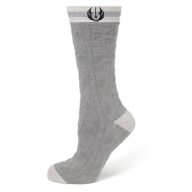 Star Wars Obi-Wan Kenobi Blue LIGHTSABER Pattern Black Tie, Tie Clip, and Gray Jedi Crest Dress Socks Gift Set Star Wars Socks - Paul Malone.com