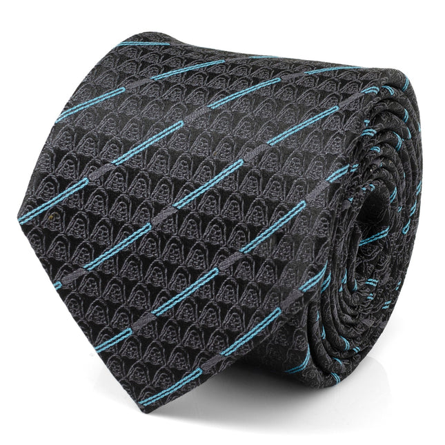 Star Wars Obi-Wan Kenobi Blue LIGHTSABER Pattern Black Tie, Tie Clip, and Gray Jedi Crest Dress Socks Gift Set Star Wars Socks - Paul Malone.com