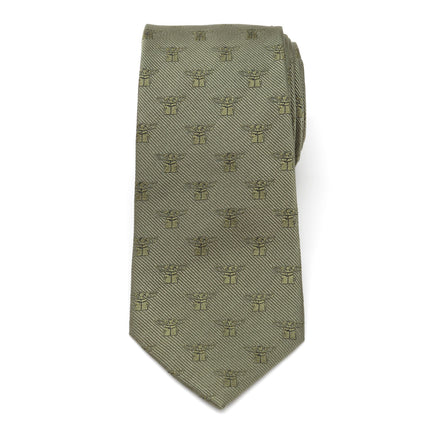 Star Wars Grogu Sage Green Tie Star Wars Ties - Paul Malone.com