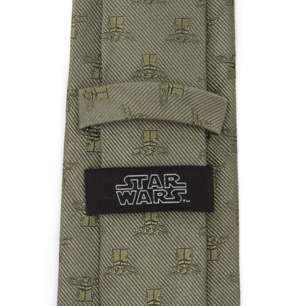 Star Wars Grogu Sage Green Tie Star Wars Ties - Paul Malone.com