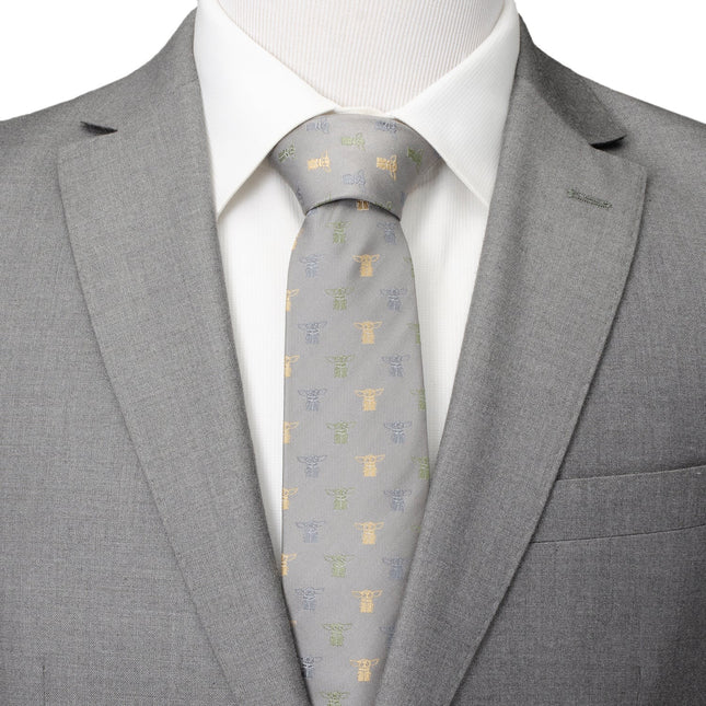 Star Wars Grogu Dotted Green Tie Star Wars Ties - Paul Malone.com