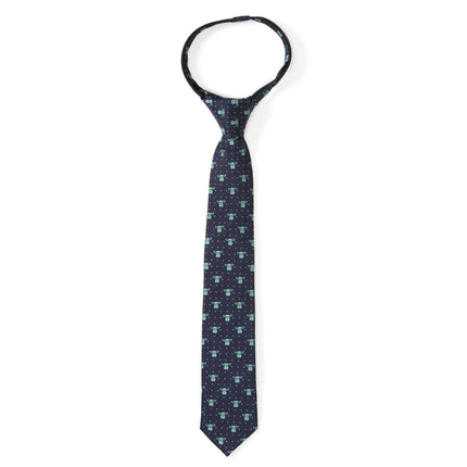 Star Wars Grogu Boy's Navy Dotted Zipper Tie Star Wars Boys Tie - Paul Malone.com