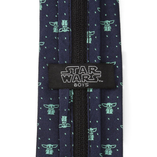 Star Wars Grogu Boy's Navy Dotted Zipper Tie Star Wars Boys Tie - Paul Malone.com