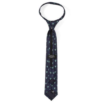 Star Wars Grogu Boy's Navy Dotted Zipper Tie Star Wars Boys Tie - Paul Malone.com