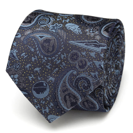 Star Wars Darth Vader Blue and Gray Paisley Tie and Bracelet Gift Set Star Wars Ties - Paul Malone.com
