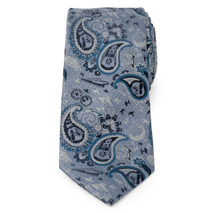 Star Wars Darth Vader Blue Tonal Paisley Tie Star Wars Ties - Paul Malone.com