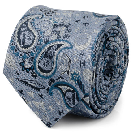 Star Wars Darth Vader Blue Tonal Paisley Tie Star Wars Ties - Paul Malone.com