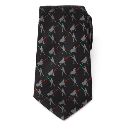 Star Wars Darth Vader and Luke Skywalker LIGHTSABER Battle Black Tie Star Wars Ties - Paul Malone.com