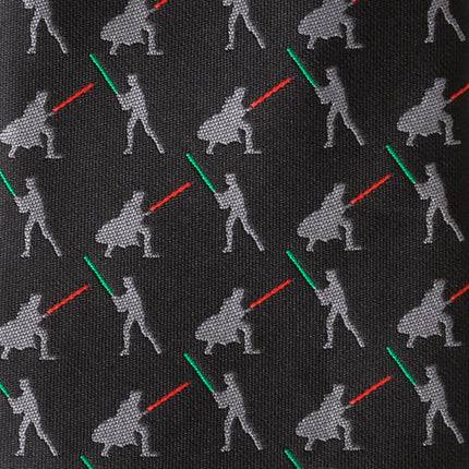 Star Wars Darth Vader and Luke Skywalker LIGHTSABER Battle Black Tie Star Wars Ties - Paul Malone.com