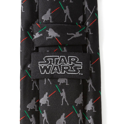 Star Wars Darth Vader and Luke Skywalker LIGHTSABER Battle Black Tie Star Wars Ties - Paul Malone.com
