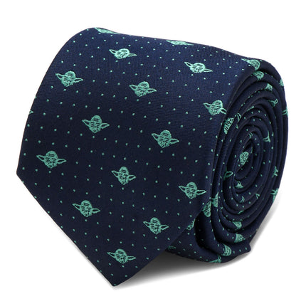 Star Wars Yoda Dotted Navy Tie Star Wars Ties - Paul Malone.com