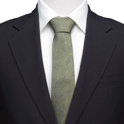 Star Wars Yoda Sage Green Silk Tie Star Wars Ties - Paul Malone.com