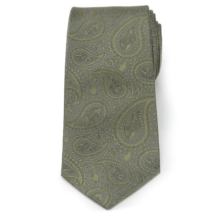 Star Wars Yoda Sage Green Silk Tie Star Wars Ties - Paul Malone.com