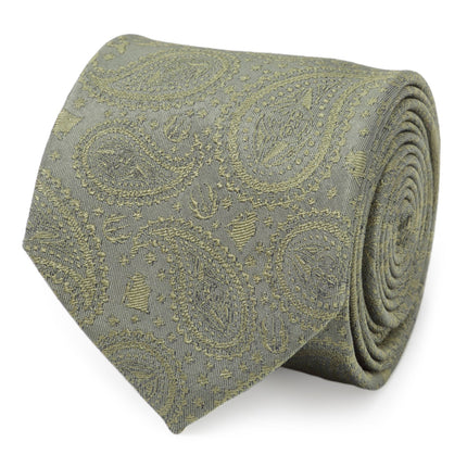 Star Wars Yoda Sage Green Silk Tie Star Wars Ties - Paul Malone.com