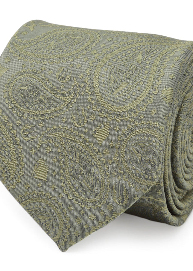 Star Wars Yoda Sage Green Silk Tie Star Wars Ties - Paul Malone.com