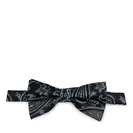 Black Rough Paisley Men's Bow Tie Paul Malone Bow Ties - Paul Malone.com