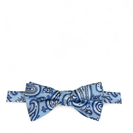 Light Blue Rough Paisley Men's Bow Tie Paul Malone Bow Ties - Paul Malone.com