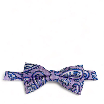 Light Pink Rough Paisley Men's Bow Tie Paul Malone Bow Ties - Paul Malone.com