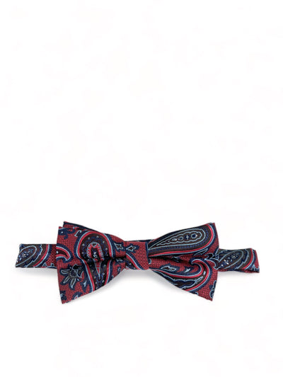 Red Rough Paisley Men's Bow Tie Paul Malone Bow Ties - Paul Malone.com