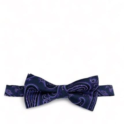 Dahlia Purple Rough Paisley Men's Bow Tie Paul Malone Bow Ties - Paul Malone.com