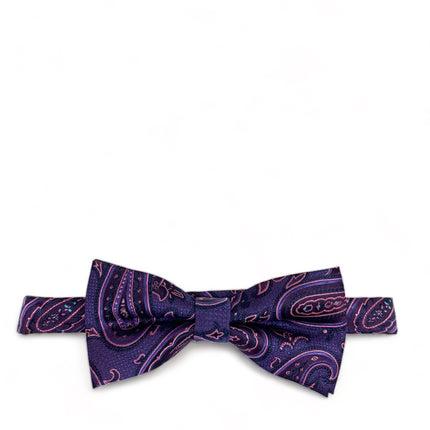 Patrician Purple Rough Paisley Men's Bow Tie Paul Malone Bow Ties - Paul Malone.com