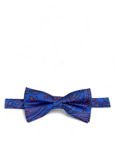 Dazzling Blue Rough Paisley Men's Bow Tie Paul Malone Bow Ties - Paul Malone.com
