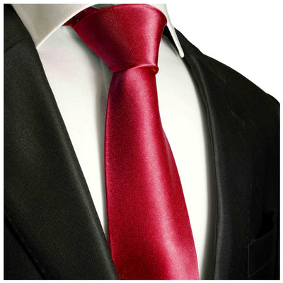 Solid Wine Red Men's Necktie Vittorio Farina Ties - Paul Malone.com