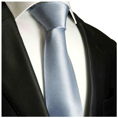 Solid Silver Men's Necktie Vittorio Farina Ties - Paul Malone.com