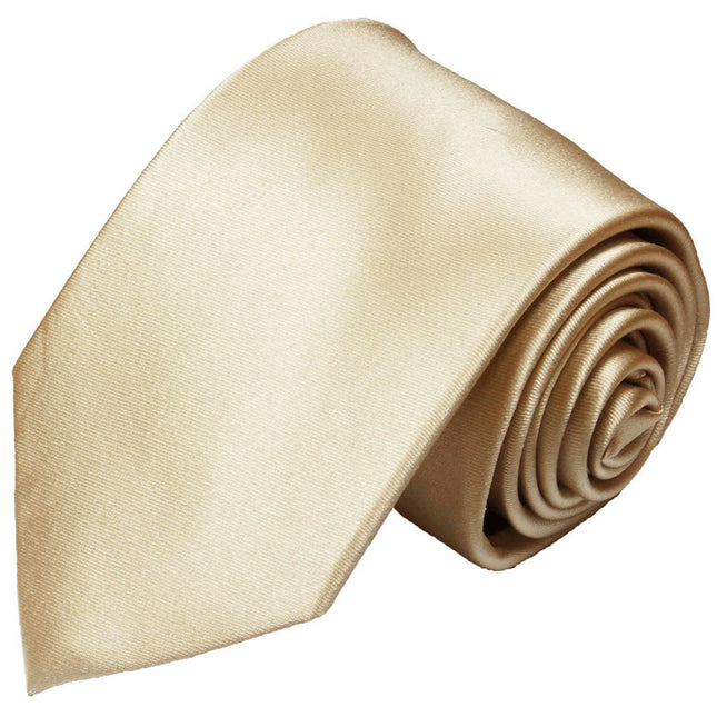 Solid Beige Men's Necktie Vittorio Farina Ties - Paul Malone.com