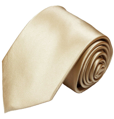 Solid Beige Men's Necktie Vittorio Farina Ties - Paul Malone.com