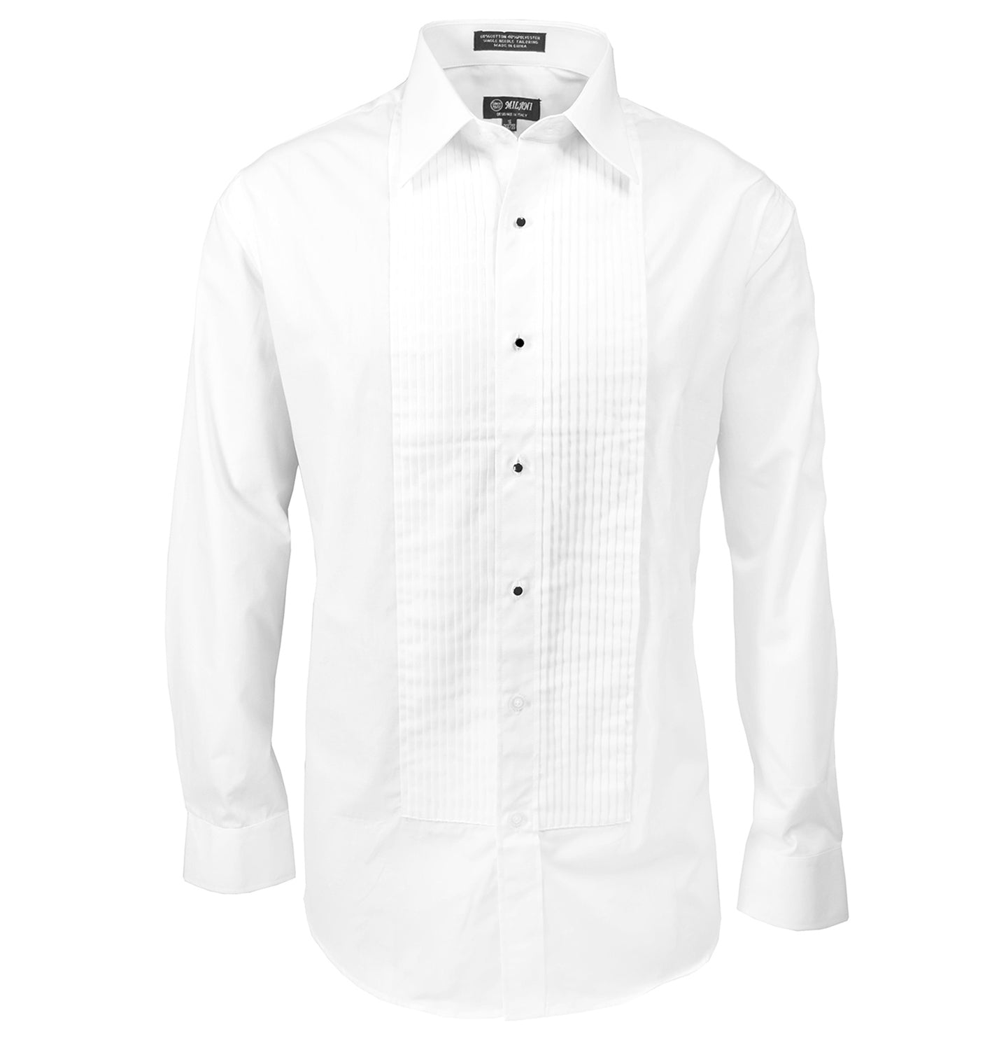 White Pleated Tuxedo Dress Shirt Paul Malone White Pleated Tuxedo Dress Shirt Paul Malone