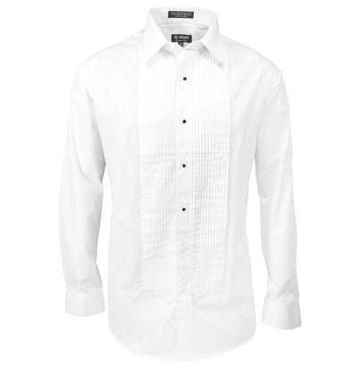White Pleated Tuxedo Dress Shirt PaulMalone.com Shirts - Paul Malone.com