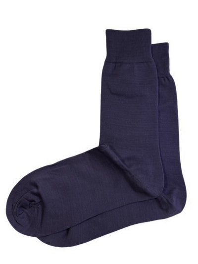 Solid Navy Cotton Dress Socks By Paul Malone Paul Malone Socks - Paul Malone.com