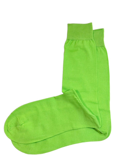 Solid Neon Mint Cotton Dress Socks By Paul Malone Paul Malone Socks - Paul Malone.com