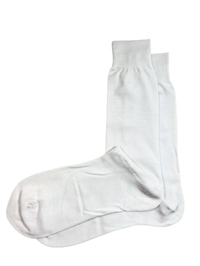 Solid White Cotton Dress Socks By Paul Malone Paul Malone Socks - Paul Malone.com